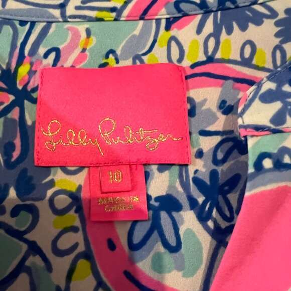 Lilly Pulitzer long sleeve dress with tiered skirt size 10 - Picture 5 of 8